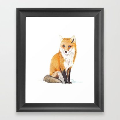 The Fox Art Print Framed